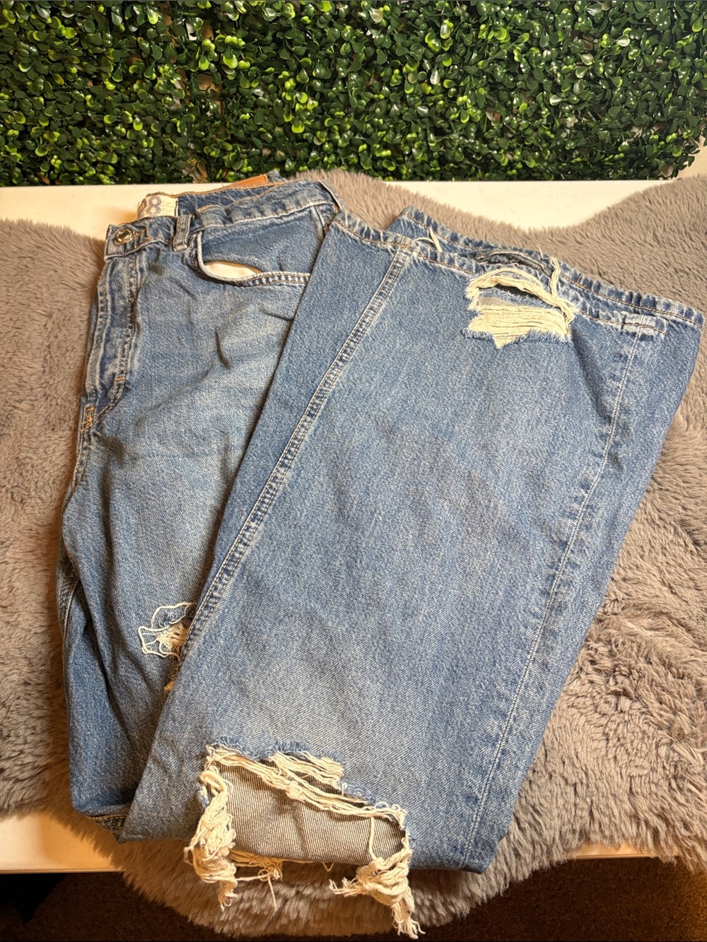 We The Free Distressed Flare Jeans Size 28
